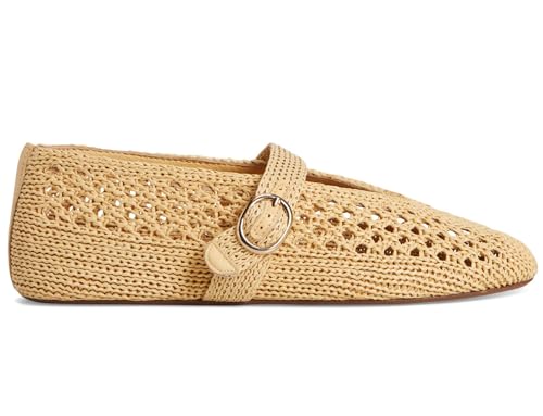 SOVANYOU Women's Ballet Flats Woven Mary Jane Flats Breathable Buckle Strap Raffia Shoes Comfortable Ballerina Flats2