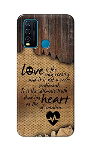 Image of PRINTFIDAA Love is The Only Reality and It is Not Mere Sentiment Printed Designer Hard Case for Vivo Y30 / Vivo Y50 Back Cover -(e) RPM1010
