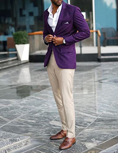 Image of COOFANDY Mens Sport Coat Casual Blazer One Button Business Suit Jacket