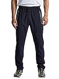 TBMPOY Men's Hiking Pants Quick Dry Lightweight Travel Track Running Active Jogger Sweatpants with Pockets Dark Blue XL