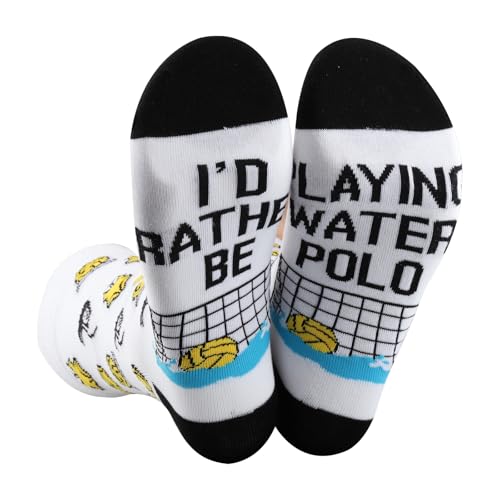 BWWKTOP Water Polo Socks Water Polo Player Gifts Id Rather Be Playing Water Polo Socks Water Sports Merch (Playing Water Polo)