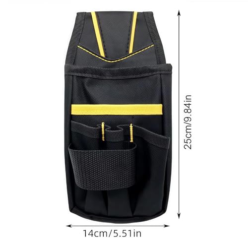 Werkzeugtasche,Werkzeug Organizer, Praktischer Werkzeughalter mit großen und kleinen Taschen Robust Werkzeugbeutel für Elektriker, seitliche Gürteltasche mit Metall-Gürtelclip