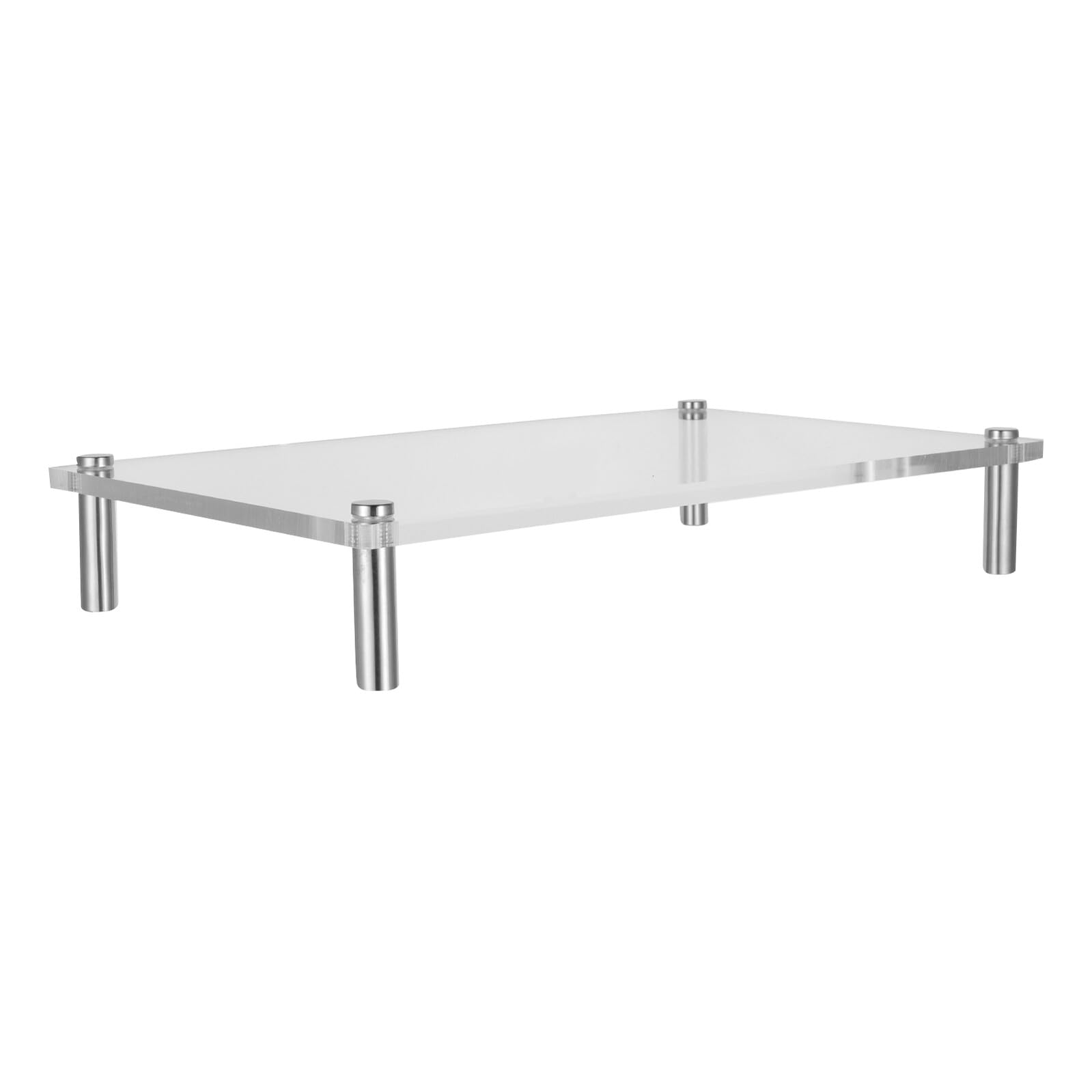 Supporto per Monitor in Acrilico Trasparente da Tavolo | Scaffale per Monitor, Gambe Smontabili, Uso Casa e Ufficio, per Schermo Piatto e Stampante