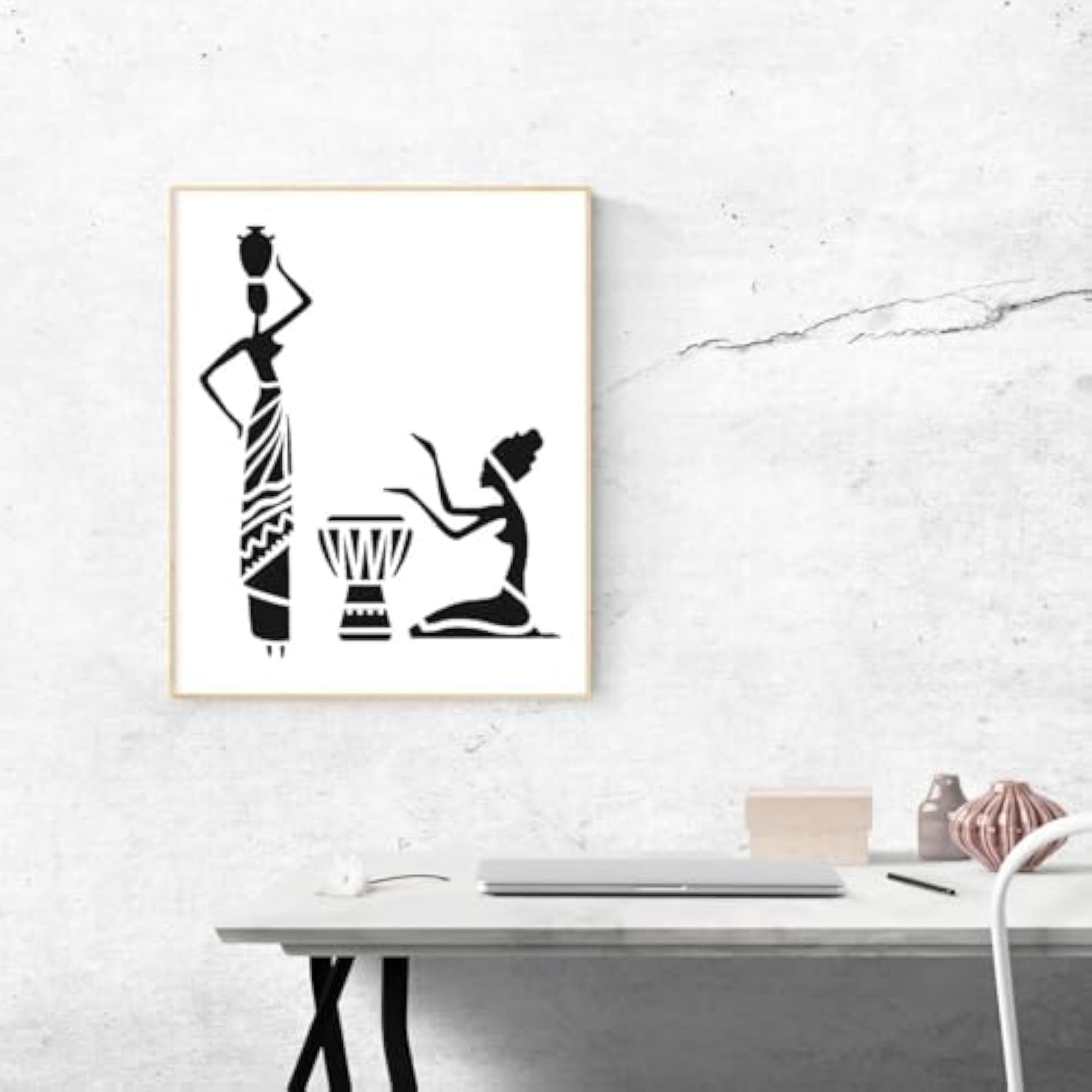 9X Paint Stencils Mixed Drawing Stencils for Painting on Fabric & Canvas