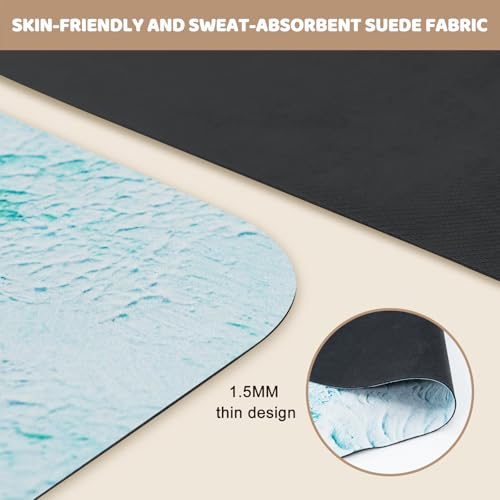 Glonerle Tapete Reformer de Pilates Antiderrapante, Tapete Reformador de Camurça de Microfibra, Aces