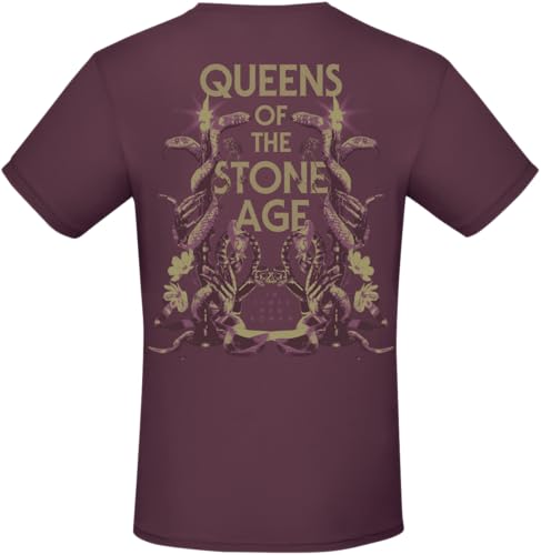 Queens Of The Stone Age in Times New Roman - Snakes Homme T-Shirt Manches Courtes Bordeaux – vue 2