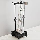 ORGANIZADOR DE HERRAMIENTAS MÚLTIPLES: El organizador mantiene las herramientas de limpieza organizadas y viene con ganchos plegables para colgar toallas y cepillos; organizador de herramientas perfecto para jardines, garajes, escuelas, hoteles, fábricas, empresas inmobiliarias, restaurantes, ahorro de espacio