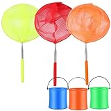 TYTOGE Kids Telescopic Butterfly Net Fishing Net, Fishing Nets Insect Nets Fishing Nets with Stainle