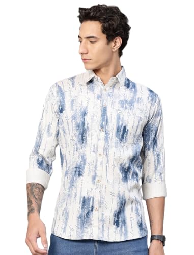 Image of Majestic Man Stylish Abstract Print Casual Shirt - Pure Cotton| Full Sleeve | Trendy & Comfortable