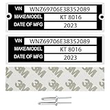 Upgraded - Vin Plates for Trailers, Vin Plate,Custom Engraved Aluminum Vin Plate Replacement,Trailer Plate Replacement,Vin Tag,Number Plate!(35-T2)