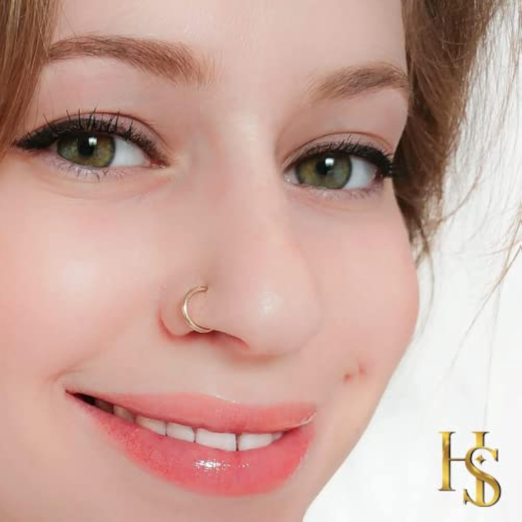 92.5 Sterling Silver Nose Ring & Septum Ring/Nose Pin/Piercing Hoop