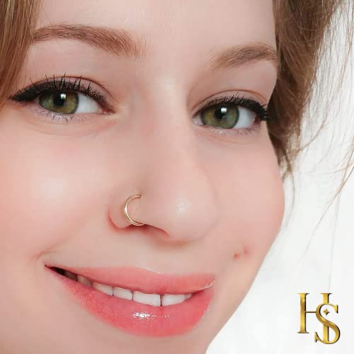 92.5 Sterling Silver Nose Ring & Septum Ring/Nose Pin/Piercing Hoop