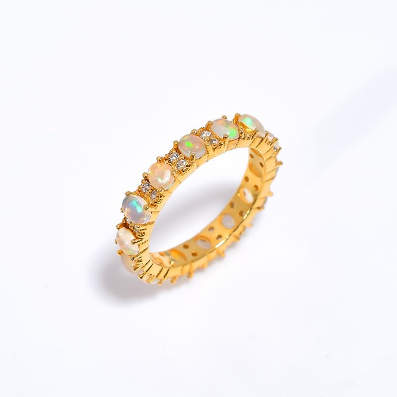 Bague opale éthiopienne délicate à porter au quotidien - 5