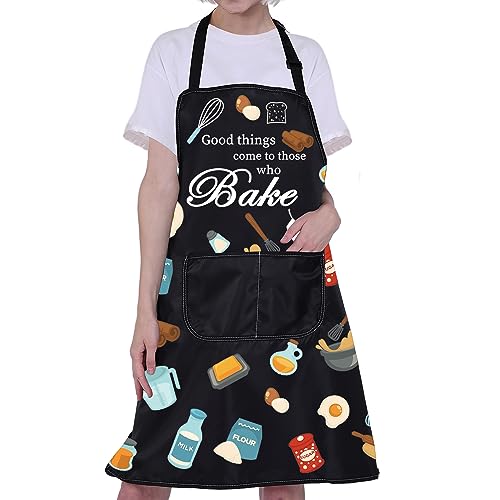 ENSIANTH Funny Baking Aprons for Women Men Baking Gifts for Bakers Apron Kitchen Cooking Aprons with Pocket Bread Baking Lover Gifts (baking aprons)