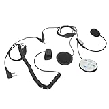 HELETUL Walkie-Talkie-Helm-Headset, 2-polig, 2-Wege-Radio-Set, Ohrhörer...