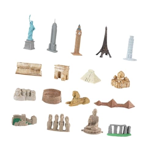 Miniature Architecture Models World Landmarks Educational Desktop Display Set of
