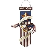 Patriotic Eagle Welcome Front Door Decor, Multi