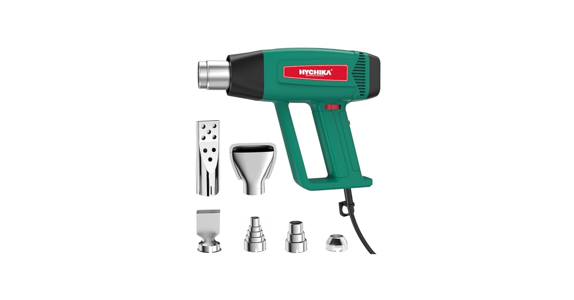 HYCHIKA Heat Gun, 1800W Heating Crafting Gun with 6 Nozzles