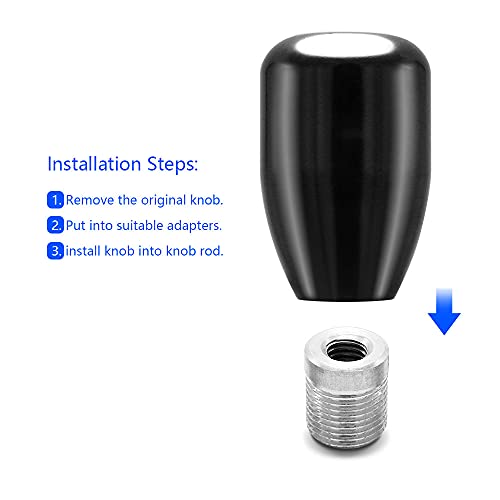 Amazing Auto (Black) 5 Speed Manual Universal Automatic Gear Shifter Shift Knobs Level With 4 Adapters Fit Compatible With Manual Cars Most Automatic Cars #TOP3