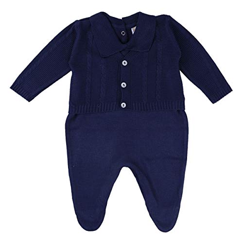 Saída de Maternidade Tricot com Casaquinho Din Don, Marinho, P