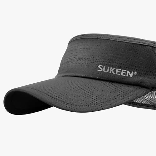 Image of Sukeen 2 Pack Sports Sun Visor Women Men Lightweight Packable Stretchy Visor Hat for Golf, Tennis, Running