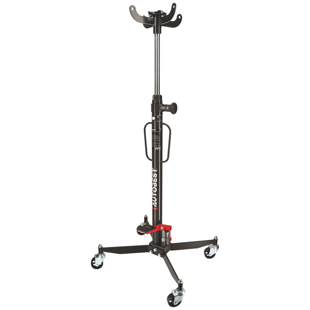 Autobest Vérin de Fosse tête réversible 600 kg - Roues pivotantes - Hauteur Maxi 2000 mm