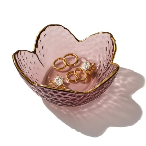 KEWUF 1 Pcs Piatto di gioielli in ceramica, vassoio per gioielli a foglia, vassoio per chiavi, piccolo anello porta piatti per gioielli piatto vassoio per comodino decorazione per tavolo ingresso