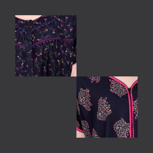 Image of Women's Alpine Floral Print Maxi Night Gown