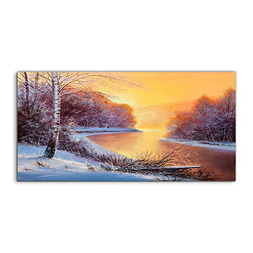 Photo sur Verre 120x60cm forêt hivernale pour un salon cocooning et zen