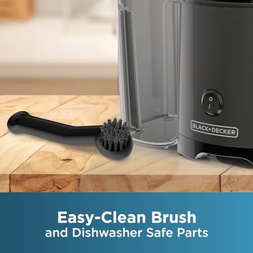 BLACK+DECKER Quiet Fruit & Vegetable Juicer, JE2500B, Non-Drip Spout, Compact Design, Easy to Assemble, Dishwasher-Safe - image 6