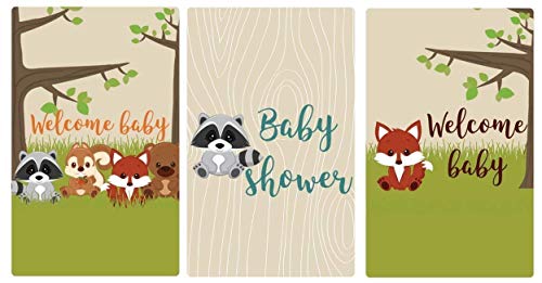 54 Miniatures Candy Bar Woodland Animals Boy Baby Shower Favors Gender Neutral