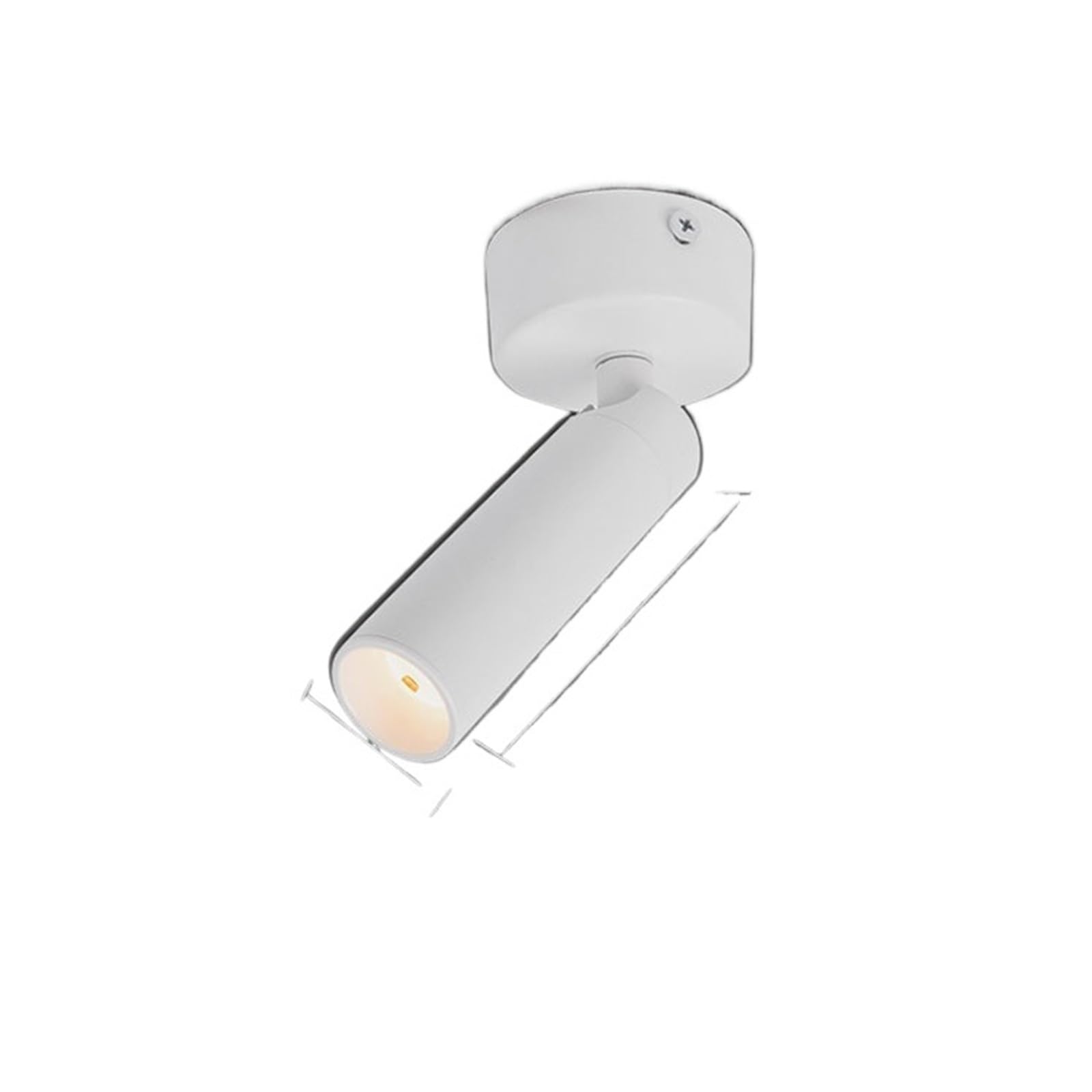 CUDTAPI Industrial 8°/15°/24° Narrow Beam Ceiling Spotlights, 3W 5W Surface Mount Pin Spot Light For Jewelry Museum Gallary Picture Light(White 65mm,24 degree,3W 4000K)