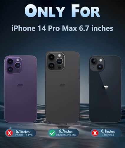 Image of FNTCASE for iPhone 14 Pro-Max Case: Clear Phone Cases Compatible with Magsafe Slim Anti Yellowing Military Grade Drop Protection Rugged Shockproof Protective Transparent Cell Cover (B-Clear)