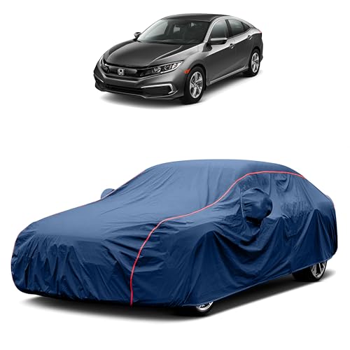 Image of Heavy-Duty Car Cover for Compatible with Honda Civic (2006 to 2025 All Models) Deluxe Car Protection Cover ? Waterproof & UV-Resistant All-Season Exterior Protection
