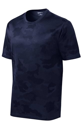 SPORT-TEK CamoHex Tee | Athletic T-Shirt for Men & Women, Stylish Workout Top for Gym & Casual Fashion3