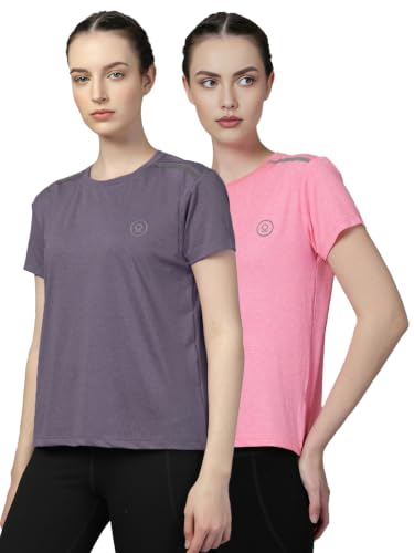 Image of CHKOKKO Gym Tshirt for Women Workout Dry Fit t Shirt Sports Tshirt Lightweight Round Neck Breathable Half Sleeve Activewear Running Yoga Tops for Woman