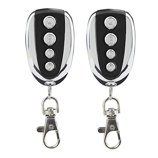 QiliLuck - Mando a distancia universal para puerta de garaje, 433,9 MHz, con cuatro canales para llave antigua, 2 unidades