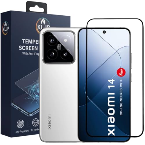 Image of Military-Grade Gorilla Tempered Glass For XIAOMI 14 With Installation Kit | Edge to Edge Coverage | Black