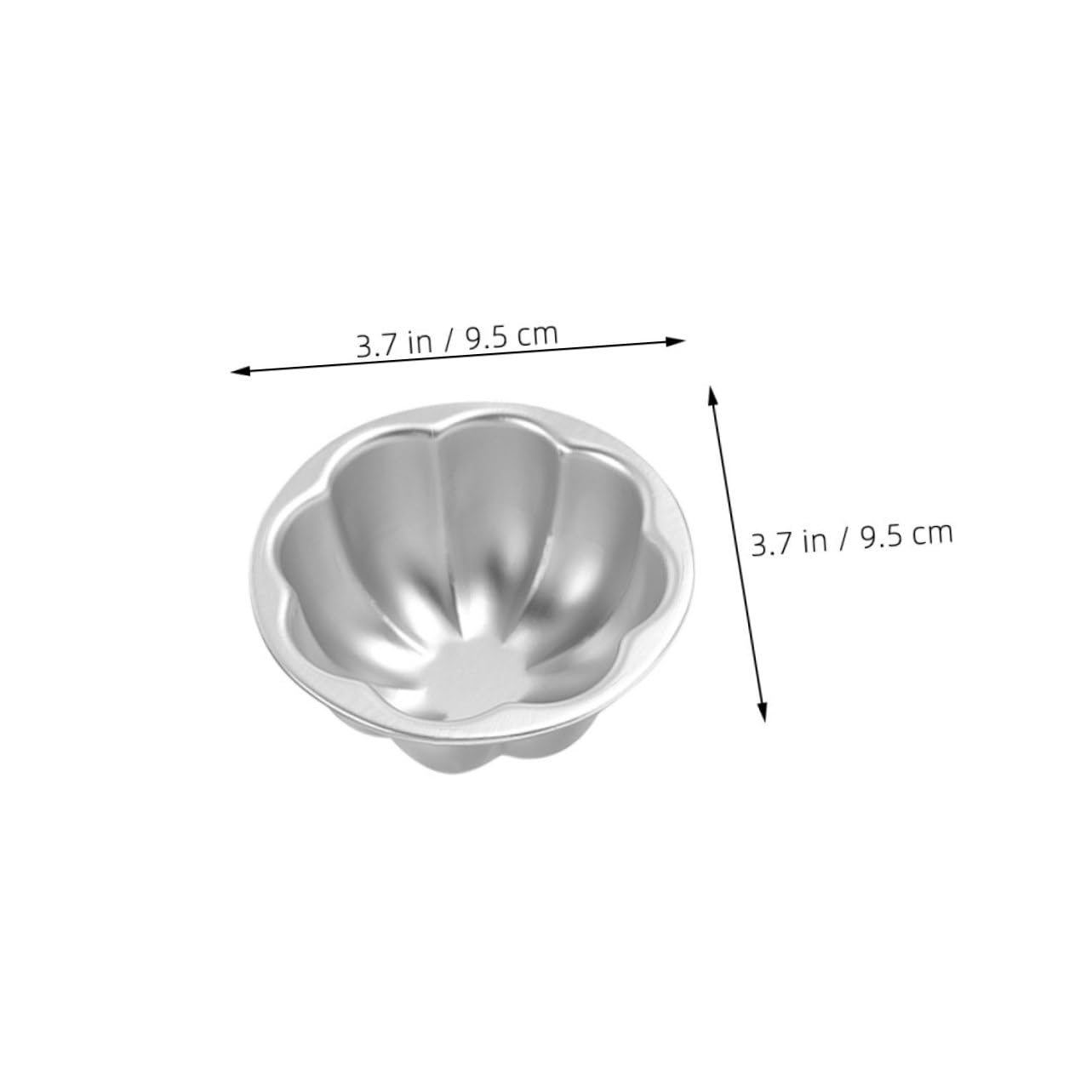 Cabilock 8pcs Aluminum Alloy Flower Shape Cake Molds Non Stick Egg Tart Pudding Jelly Molds for Baking Pastries Muffins and Desserts Versatile Baking Tools for Home and Professional Use
