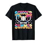Last Day of School School's Out for Summer Baseball Drip Tee T-Shirt