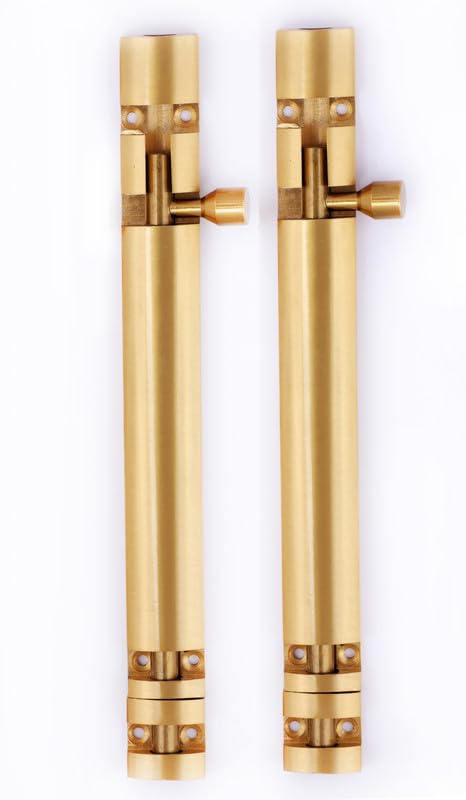 Image of Premium Heavy Aluminium 8 Inch Tower Bolt | Door Stopper | Door Lock Latch for Home, Office | kundi | chitakni | Chitkini(Gold Finish)(Pack of 2)