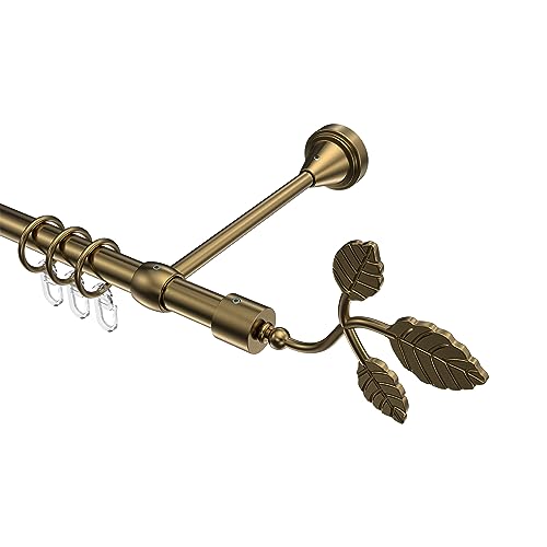 Interdeco Metall-Gardinenstangen Messing Antik 16 mm Ø Primus Alessia, 160...