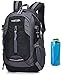 SOMBLG Zaino da escursionismo da 30 litri Zaino da trekking leggero da uomo da donna per viaggi, arrampicata all'aperto, campeggio, alpinismo, impermeabile con bottiglia d'acqua (1-Nero)