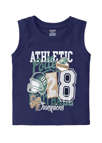 Image of kiddeo Boys Cotton Sleeveless T-Shirts(Pack of 5)