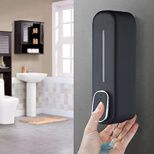 Image of EVGREF Plastic Liquid Soap Dispenser 350 Ml (Black) (Set Of 2)
