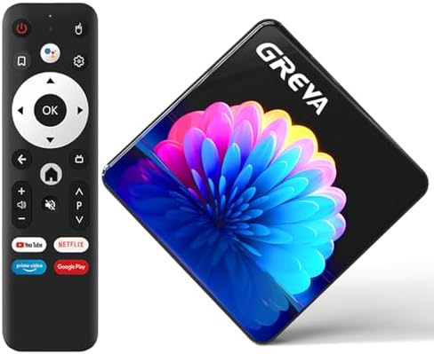 GREVA Android 14.0 TV Box, Résolution 8K UHD Android Box 2 Go RAM 32 Go ROM, Smart TV Box Android 3D HD RK3518mini Quad-Core 64 Bits, Double Wi-FI 6 2,4 GHz/5 GHz
