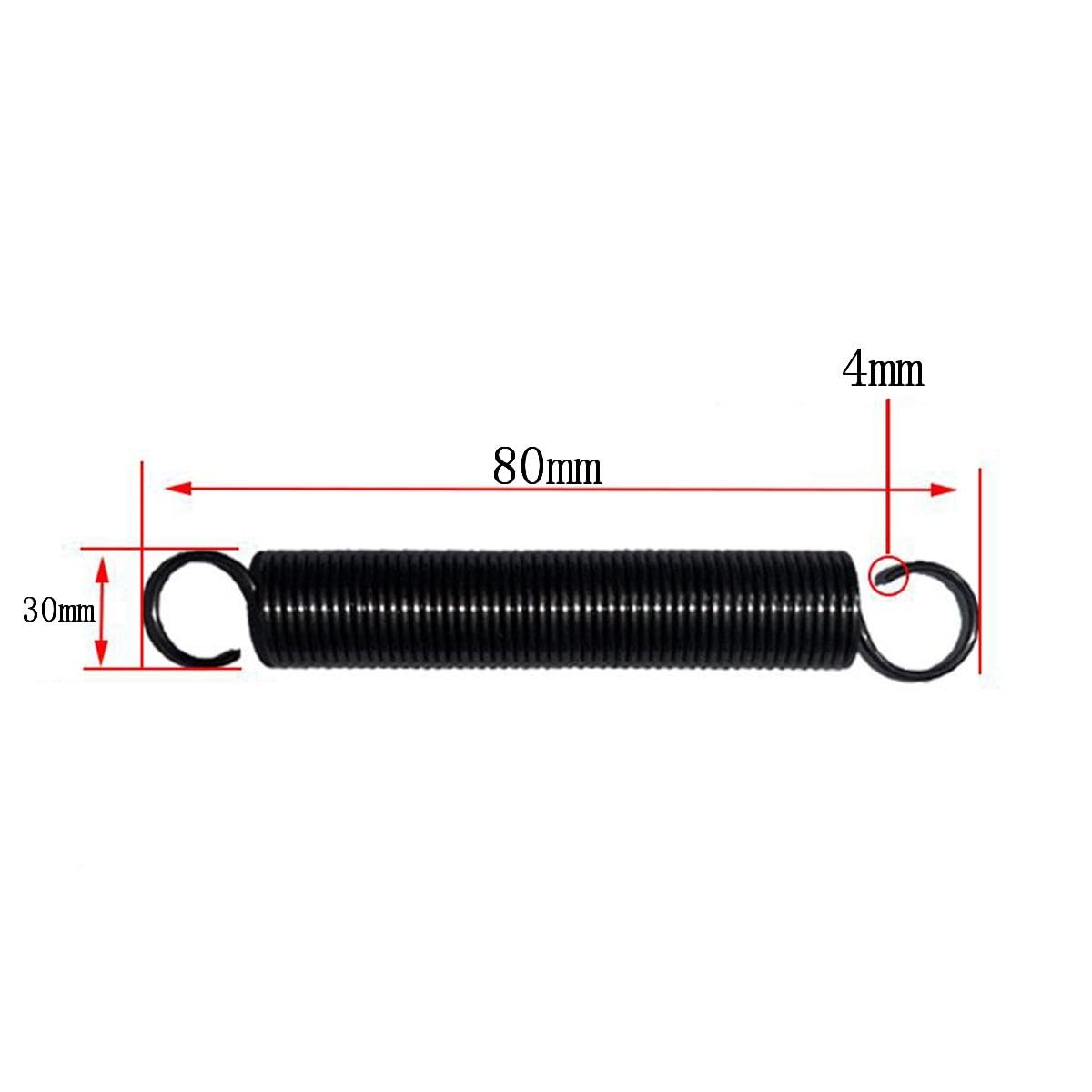 2 Pezzi Molle Di Estensione In Acciaio - Filo 4 Mm, Diametro 30 Mm, Lunghezza 120 Mm, Ganci A S