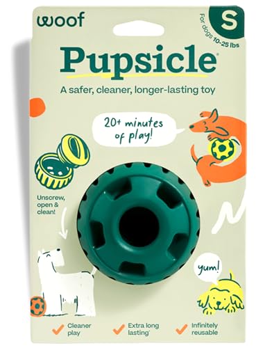 14. WOOF Pupsicle – Long-Lasting, Low-Mess Treat Toy for Dogs