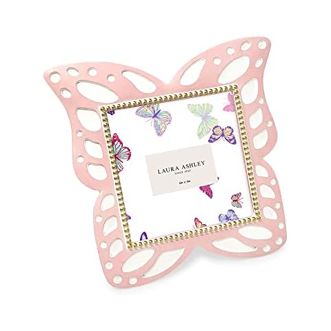 Laura Ashley 4x4 Pink Butterfly Picture Frame Cover