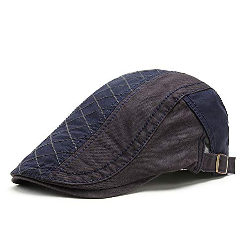 Material: Cotone e poliestere Adantico Uomo Cotone Cappello Flat cap (Blu)